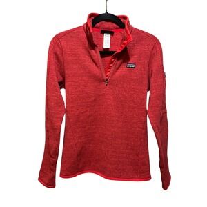 Patagonia Better Sweater 1/4 Zip Fleece Pullover Red Small